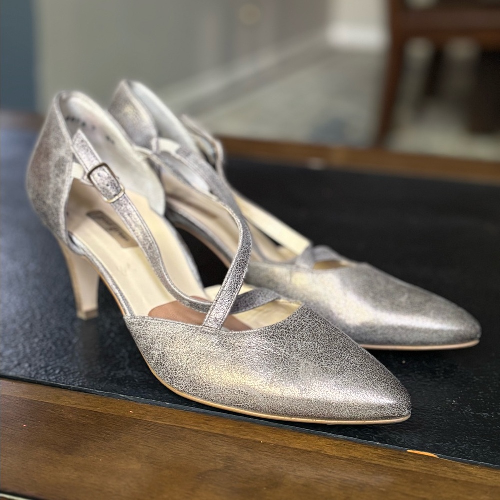 Elegant Silver Paul Green Women's Heels